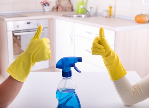Professional oven cleaning service in a Mayfair kitchen setting