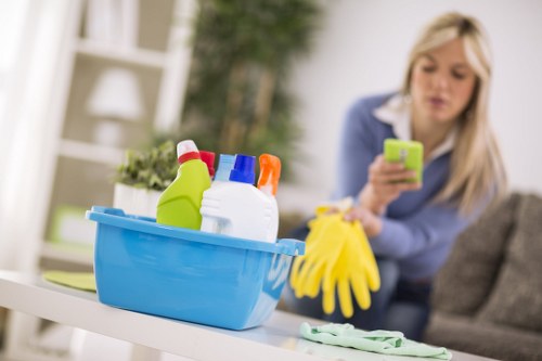 Professional cleaning of shared hallway and staircase areas in Mayfair