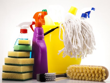Graphic representing cookie categories used by a cleaning service website